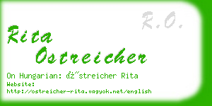 rita ostreicher business card